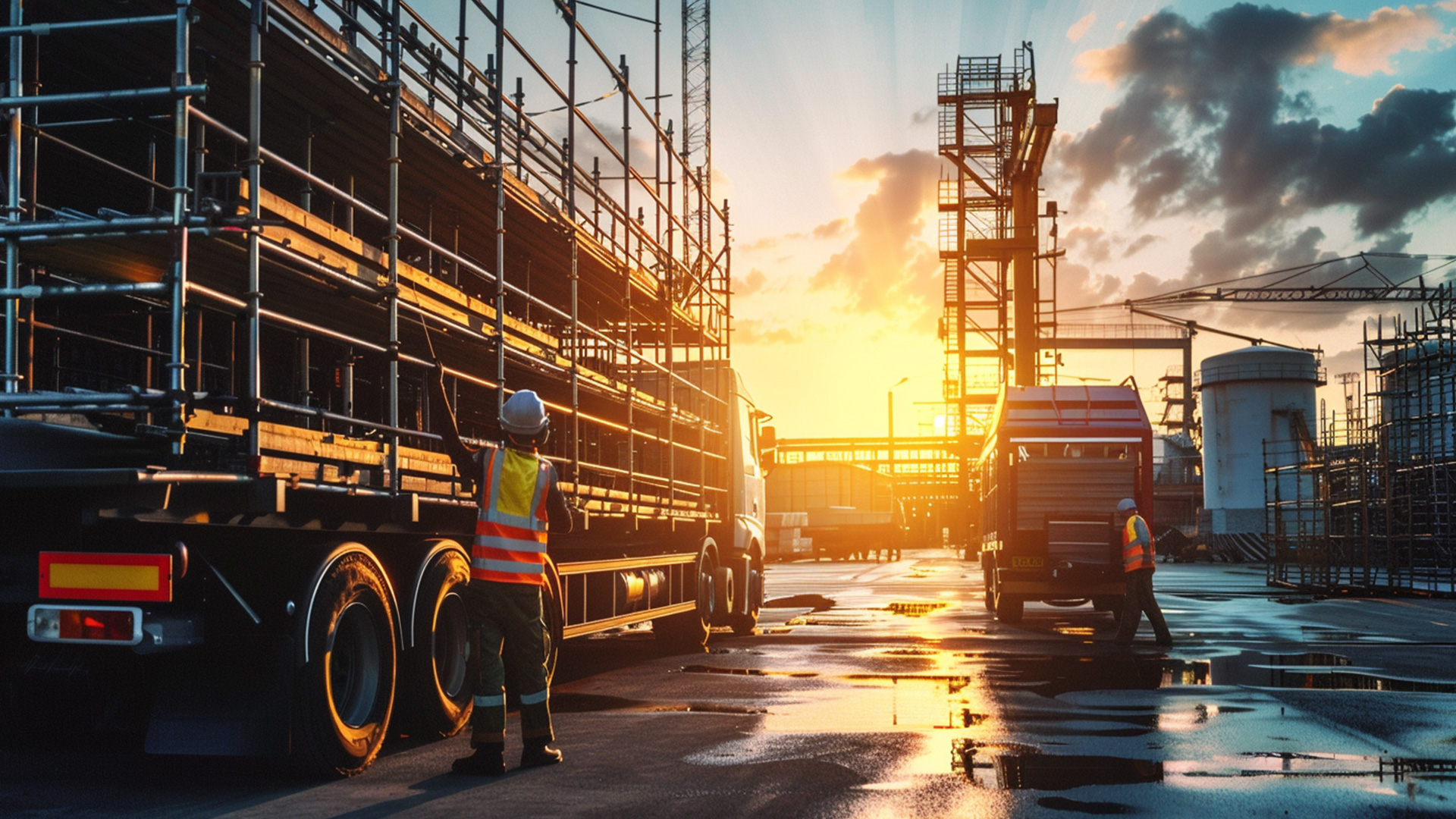 Transport schele construcții EGEA cu livrare rapidă și sigură pe șantier