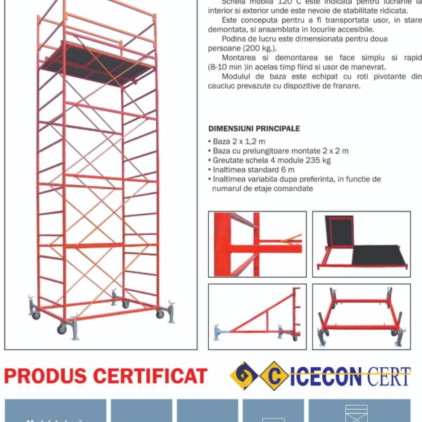 EGEA Tip 120C - Schela Metalica Mobila Profesionala