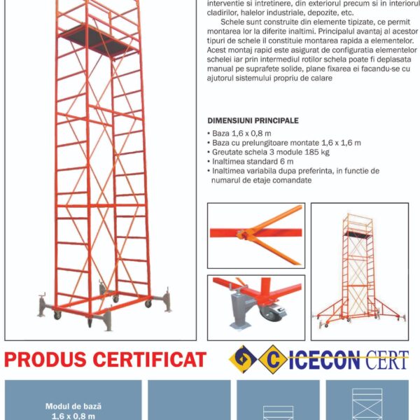 EGEA Tip 112C Schela Metalica Mobila Profesionala